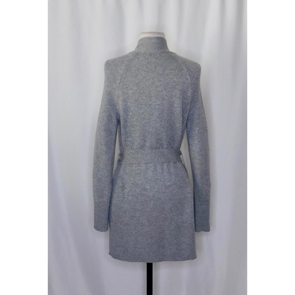 THEORY Cashmere Malinka Belted Cardigan Sweater Husky Gray Knit Size P X-Small - Picture 10 of 16